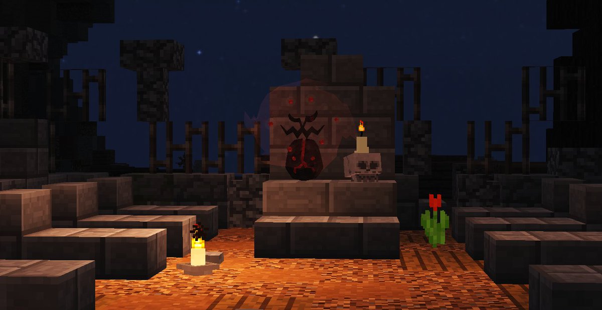 PokepixelFR's tweet photo. Huhu, n'est ce pas l'endroit le plus approprié pour notre ami Spiritomb ? 🎃👻 

#pixelmon #pokemon https://t.co/DC4qeAvUGR