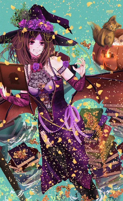「ハロウィンはね、オレンジの花弁が良く似合うんだよ」

#ハロウィンイラスト展示会2021 
#ハロウィン2021 

タップして見てください🙏 