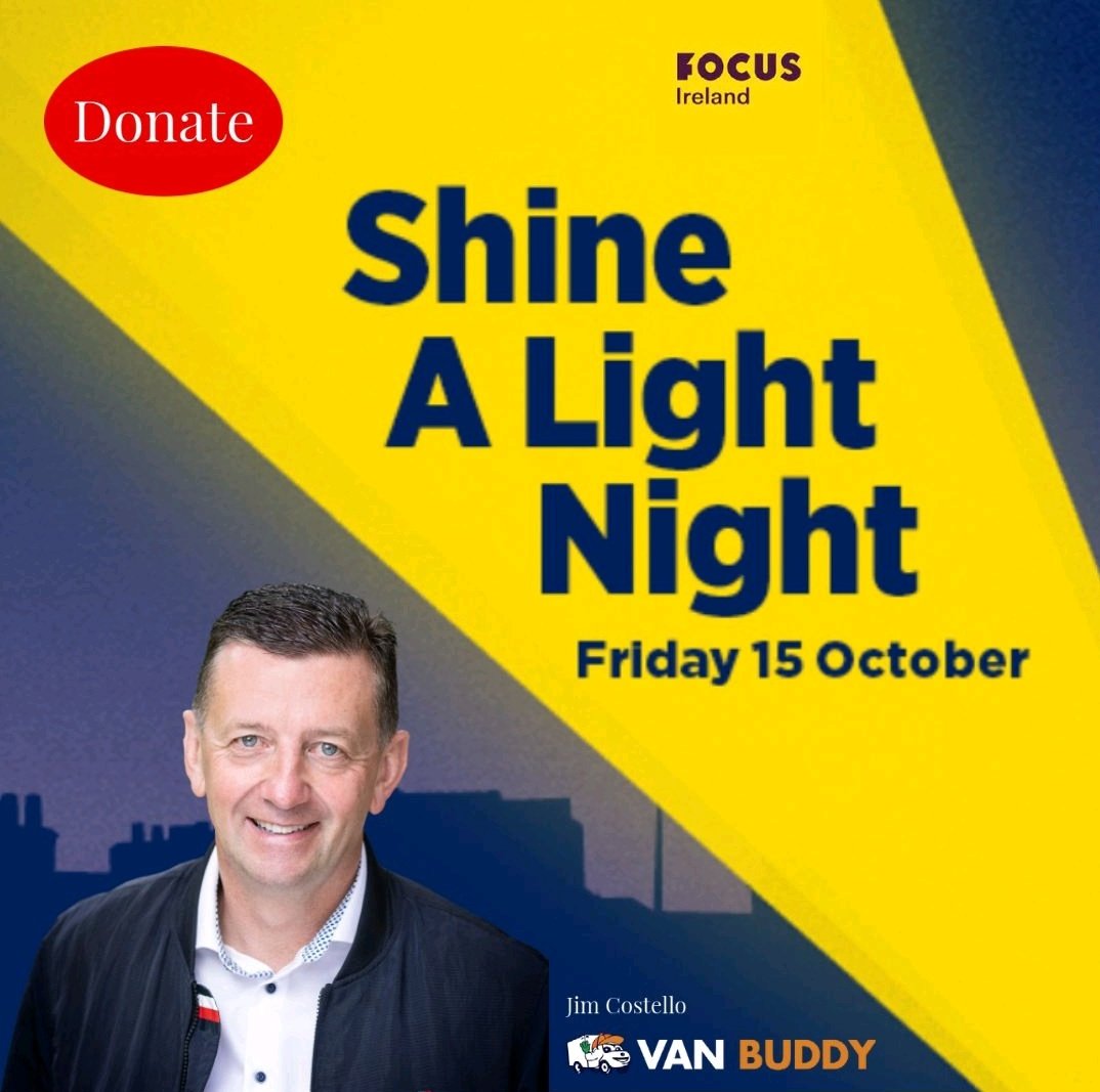 This Friday, Jim is giving 1 night to Shine A Night Light on homelessness in Ireland. 925 families including 2,193 children are currently without a home.We would greatly appreciate a contribution to our fundraiser if u have a few euro to spare, Thank u 😃

lnkd.in/esCsppaz