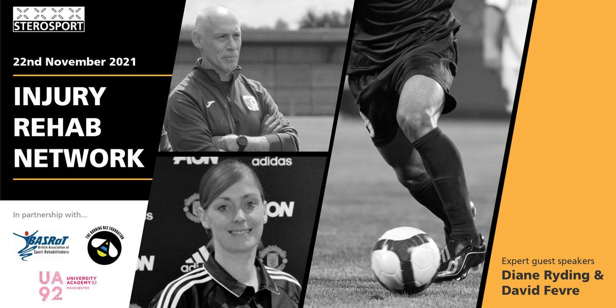 Sterosport (@sterosport) on Twitter photo Registration is open for our next Injury Rehab Network event with <a href="/BASRaTorg/">BASRaT</a>. Hear from expert #football #physio's Diane Ryding <a href="/dryding/">Diane Ryding</a> and David Fevre.
Taking place from 5-8pm on Mon 22 Nov <a href="/UA92MCR/">University Academy 92 (UA92)</a> and raising funds for <a href="/TheRunningBee/">The Running Bee Foundation</a>
Details bit.ly/3iXxU7V Registration is open for our next Injury Rehab Network event with <a href="/BASRaTorg/">BASRaT</a>. Hear from expert #football #physio's Diane Ryding <a href="/dryding/">Diane Ryding</a> and David Fevre.
Taking place from 5-8pm on Mon 22 Nov <a href="/UA92MCR/">University Academy 92 (UA92)</a> and raising funds for <a href="/TheRunningBee/">The Running Bee Foundation</a>
Details bit.ly/3iXxU7V