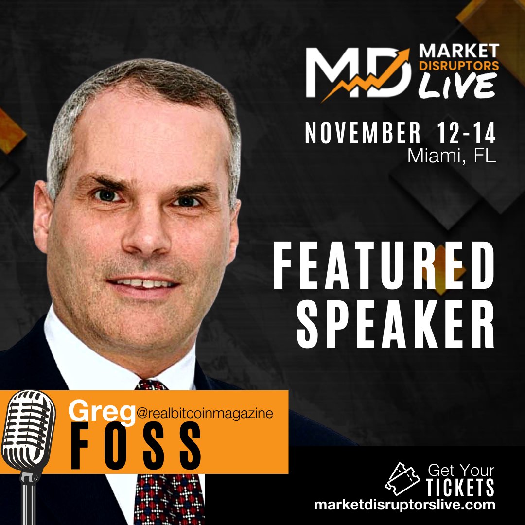 FossGregfoss's tweet image. Looking forward to this in one month.  Thanks @1MarkMoss .  The OSS bruddas for sound money.  #btc.  (cc.  @jllemus @IBEX_Mercado )