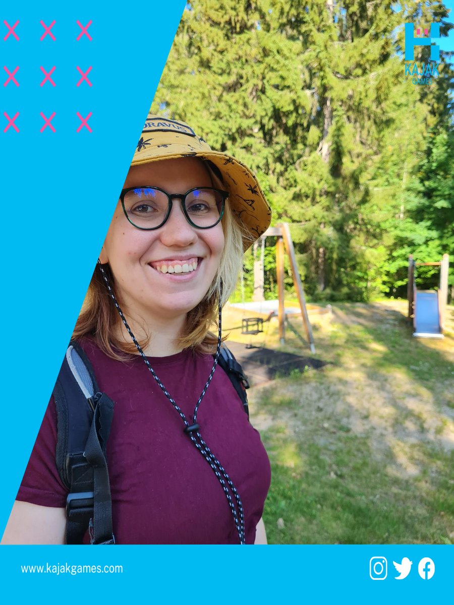 Hi! I'm Hanna Saksa and I study game graphics at KUAS as a path student, I'll be graduating the next year 2022. I'm the Marketing Lead in Kajak Games, as for my hobbies belong basic video games, painting as well walking the long road.
