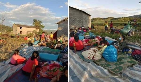 hannayuri_twt's tweet photo. Over 400 locals from three villages in Shan State’s Muse Township have been displaced since Tuesday by fighting between junta troops and a local ethnic armed group. Six civilians, including two toddlers, were injured in Tuesday’s clash. (Photo: CJ) 

#WhatsHappeningInMyanmar https://t.co/UT8wqefnfj