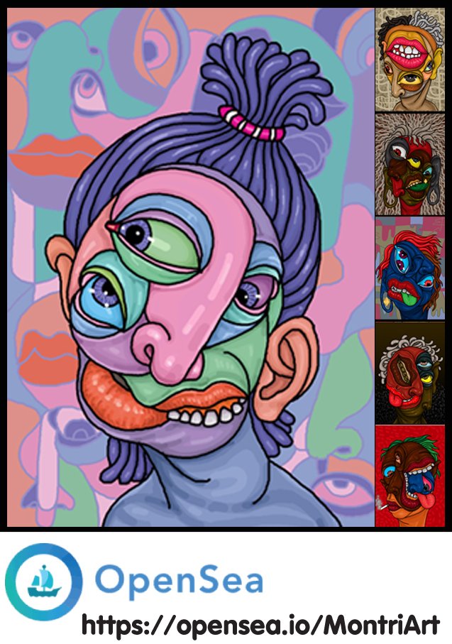 My art shows the misplacement of the facial organs. strange I was inspired by an artist named Picasso. And I've modified it to be unique. 👇
opensea.io/collection/awry
#NFTs #nftcollectors #NFTJapan #NFTdrop #NFTthai #NFTdrops #NFTCommmunity