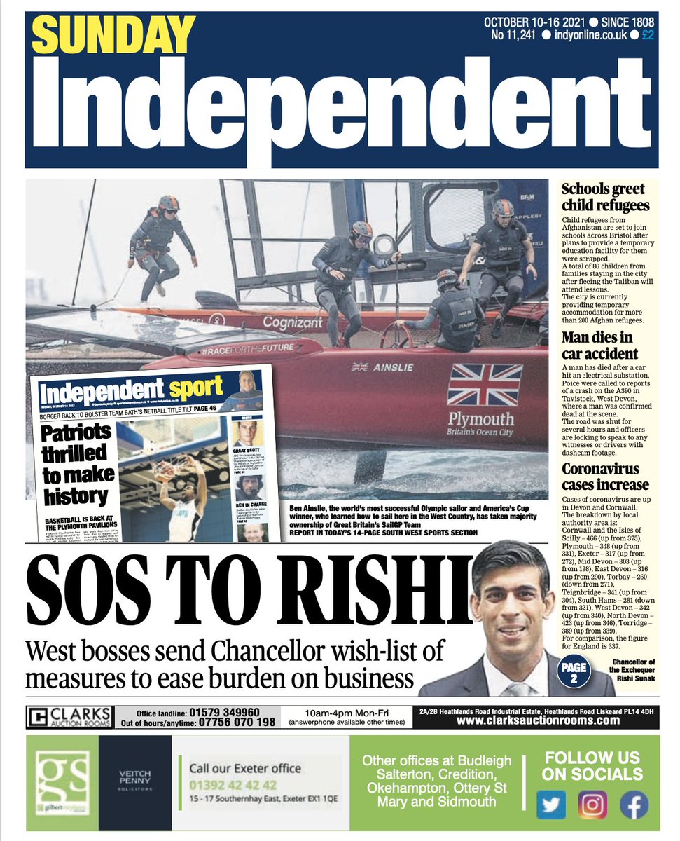 thesundayindy's tweet photo. Have you pick up your copy of the paper this week yet? It's full of local news and sport from around the west country. Why not download a digital copy if you can't get to your nearest supermarket, newsagent or petrol station. https://t.co/UrfannG1Gk https://t.co/unEDo9g39P