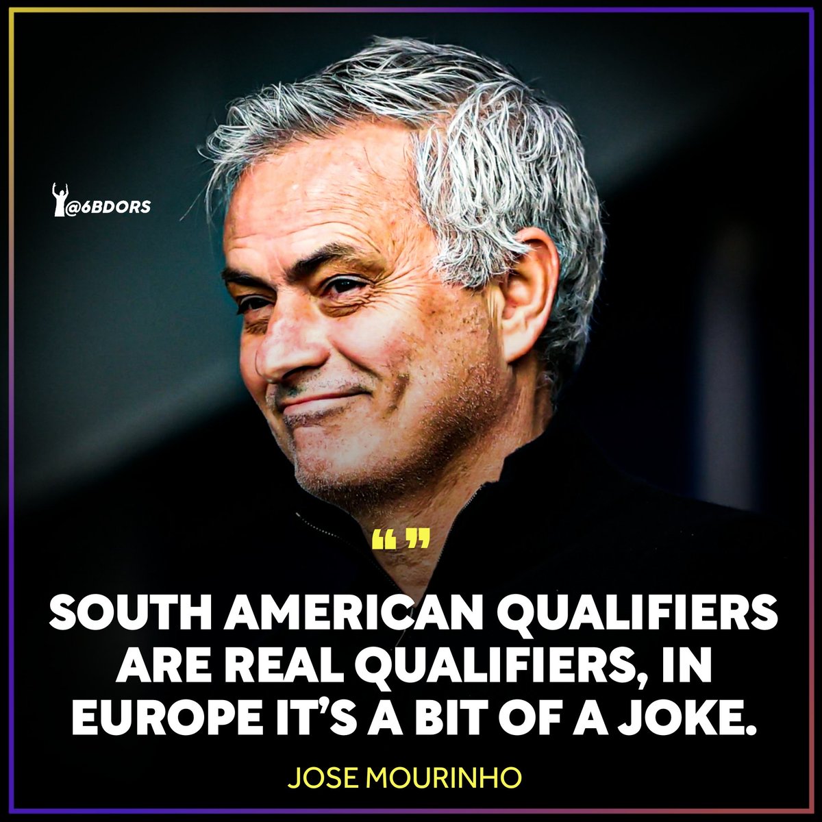 TeamLeo10i's tweet photo. • Jose Mourinho considers South American qualifiers more competitive than European qualifiers 🌟 https://t.co/o7S5Pk7bgc