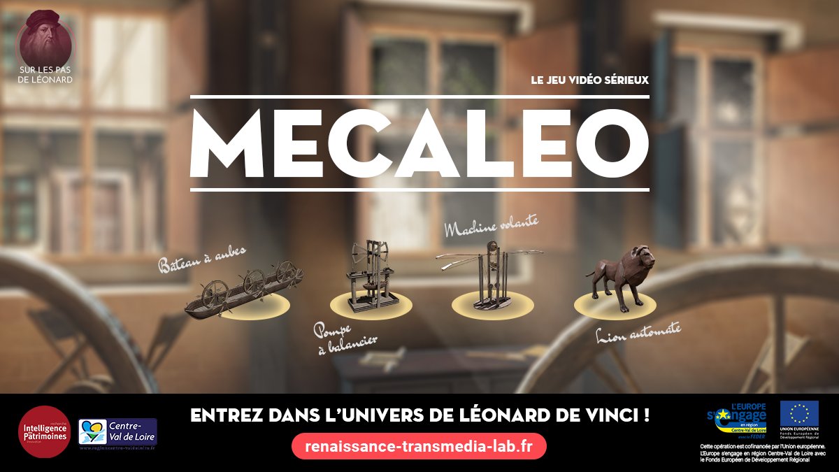 🎮 Jouez à #MécaLéo, le "jeu vidéo sérieux" sur les pas de #LéonardDeVinci, imaginé par <a href="/ARD_IPat/">Intelligence des Patrimoines</a> et Pascal Brioist, professeur des universités à @univtours et <a href="/CESR_Tours/">Centre d'études supérieures de la Renaissance</a>, spécialiste de Léonard de Vinci.
Déjà dispo en ligne 👉swll.to/932g0yE
@rcvaldeloire