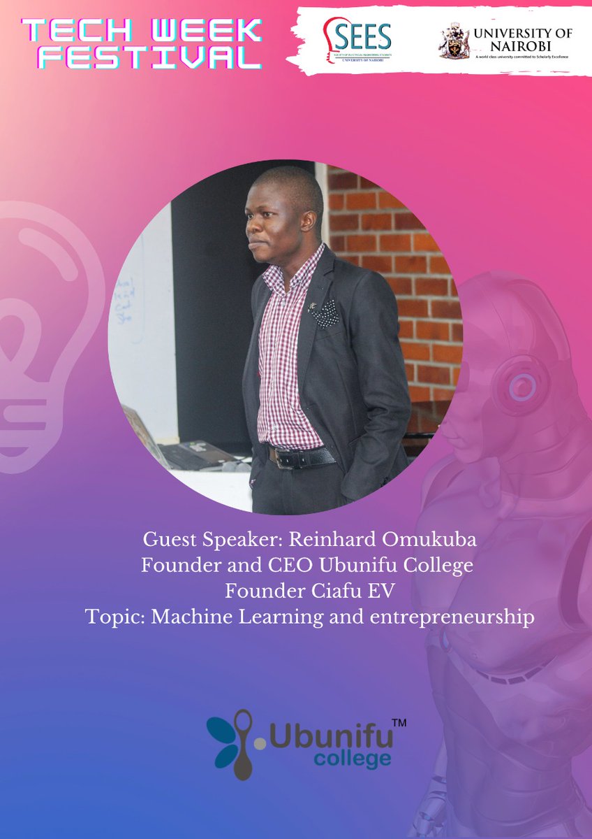 uonsees's tweet photo. @ReinhardOmukuba The CEO snf Founder of Ubunifu College was at SEES TECHWEEK FESTIVAL.
He's enthusiastic in the Machine Learning and Enterpreneurship.

#SEESTechWeek
#CyberSecurityAwerenessMonth https://t.co/bFGT6mznzp