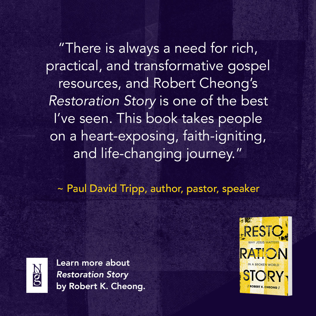 “There is always a need for rich, practical, and transformative gospel resources, and Robert Cheong’s Restoration Story is one of the best I’ve seen.' @PaulTripp 
buff.ly/3wF3J9P @rcheong @GospelCareMn #newrelease #restorationstory