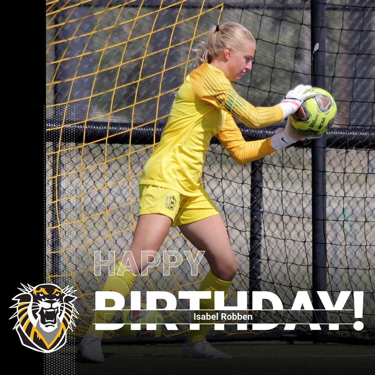 Happy Birthday to Sophomore Goalkeeper <a href="/isabel_robben/">Isabel Robben</a>!!  Have a great day!🧤🐯⚽️ #RollTiges