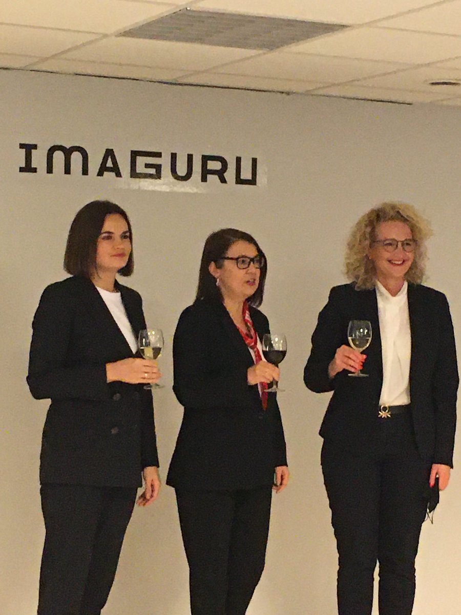 inger_buxton's tweet photo. Innovation needs freedom - happy to join minister @ArmonaiteA, @Tsihanouskaya and CEO @TaniaMarinich for the opening of the #Imaguru start-up center in Vilnius after it was shut down in Minsk by the regime https://t.co/adFh82pecr