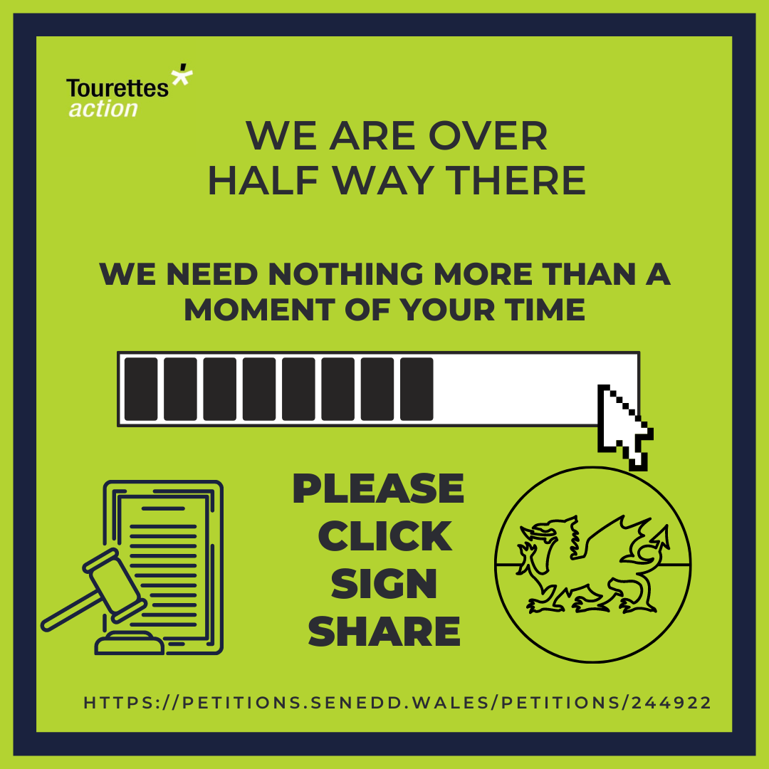 tourettesaction's tweet photo. We only need 4536 more signatures to have this important topic debated in the Senedd. We need more support and a clinical pathway for those impacted by Tourettes living in Wales. Follow the link and show your support https://t.co/Iy5gVAC6XZ 
#Wales #Senedd #Tourettes #Petiton https://t.co/AtDWtKMYBe