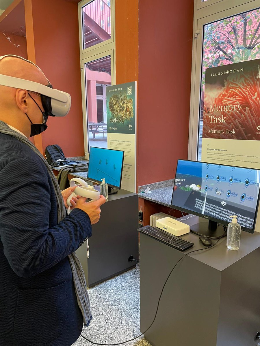 mibtec1's tweet photo. Il Mibtec partecipa a #IllusiOcean, una mostra interattiva per osservare la #biodiversità del #mare maldiviano grazie a tecnologie come la #RealtàVirtuale
#mibtec #illusiocean #unimib #bicocca #vr #ar #mr #technology @unimib @mondadori @museocinema @MaRHECenter https://t.co/rLs76fLUm4