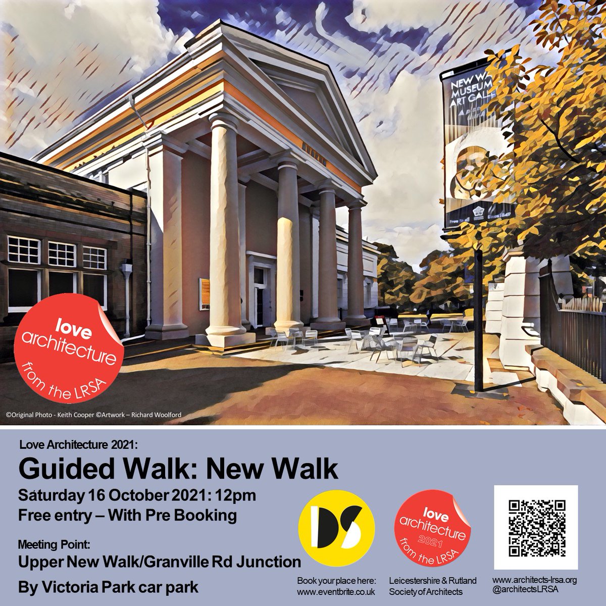 This Saturday 16/10 join Justin Webber, LCC Senior Building Conservation Officer,on a guided walk around New Walk in Leicester. ❤️🏛️🚶

Book via:
ow.ly/6Y4850GpZvr

#LOVEArchitecture #riba #ribaeastmidlands#dmuarchitecture #lboroarchitecture #leicestercitycouncil