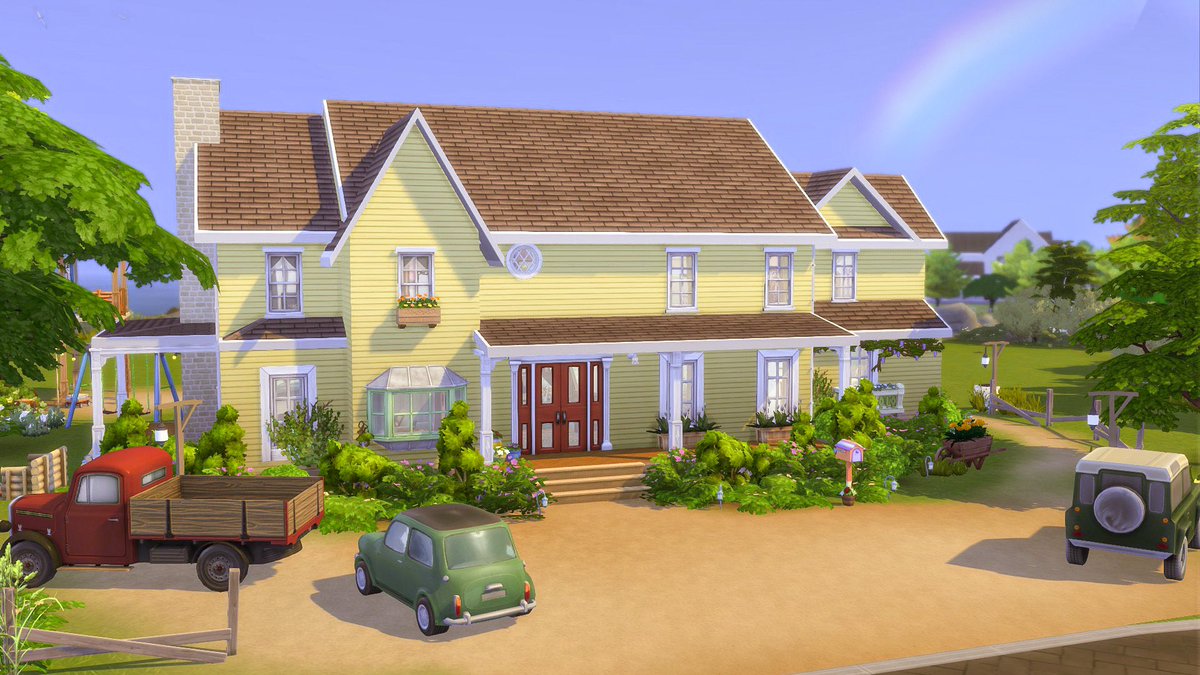 TheSpookySimmer's tweet photo. Big family homes are my favorite thing to build in game, I can just picture the kids running barefoot in this backyard🌾💕 @TheSims #TheSims4 #ShowUsYourBuilds #Ps4 #NoCc #ConsoleBuilds
✨gallery id: kyliekathleen97✨ https://t.co/GK9XRSi4Zq