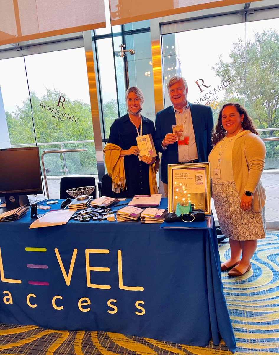 LevelAccessA11y's tweet photo. We had a great time at the M-Enabling Summit last week! From our company sponsored lunch, to the panel discussions with CEO @timsp00 and Chief Accessibility Officer @JonAvilaA11y to just meeting people at our table, it was so nice to be in person at the conference! #mEnabling21 https://t.co/4DAXkDnG00