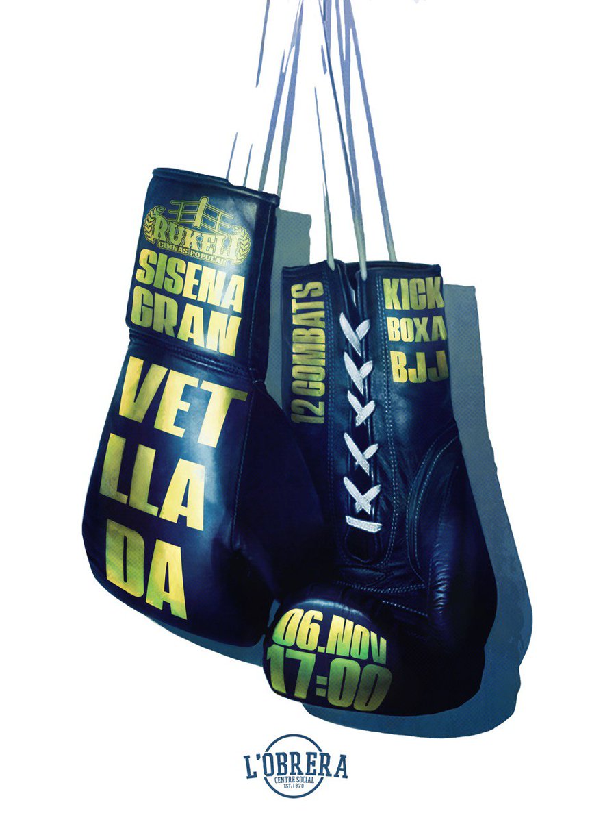 l_obrera's tweet photo. 🎆6a GRAN VETLLADA DEL #GIMNÀSPOPULARRUKELI 🎆
📅 El proper 6 de novembre.
🕰️ A les 17:00h.
🥋 Més de 12 combats de kick-boxing, boxa o brazilian jiu-jitsu!
🥊LOVE FIGHTING HATE FASCISM🥊 https://t.co/5BLrl86q72