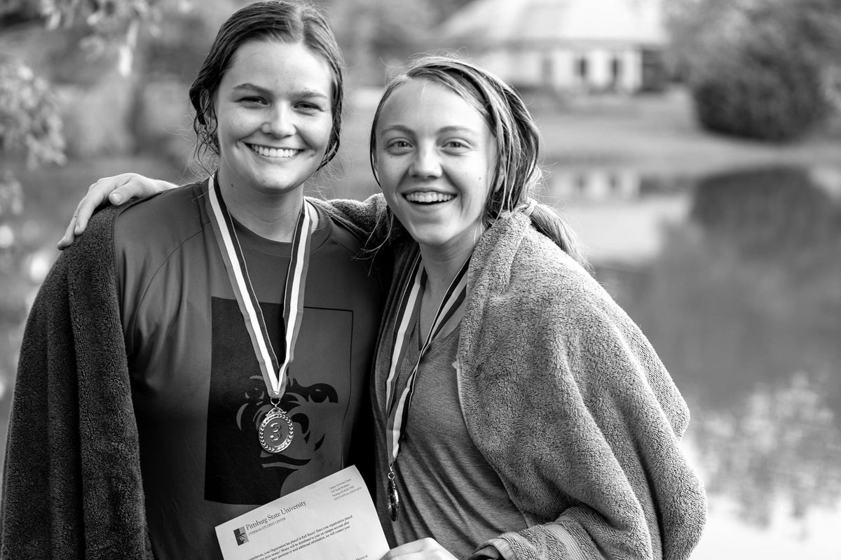 GetPsu's tweet photo. GET members Kaylee Long and Jordan Quick braved the waters of the University Lake to represent GET in the Homecoming Raft Races! 

They did an awesome job coming in third and winning a little bit of cash for the organization in the process!

📸: @chaunce88 https://t.co/s7hCJCzNTN