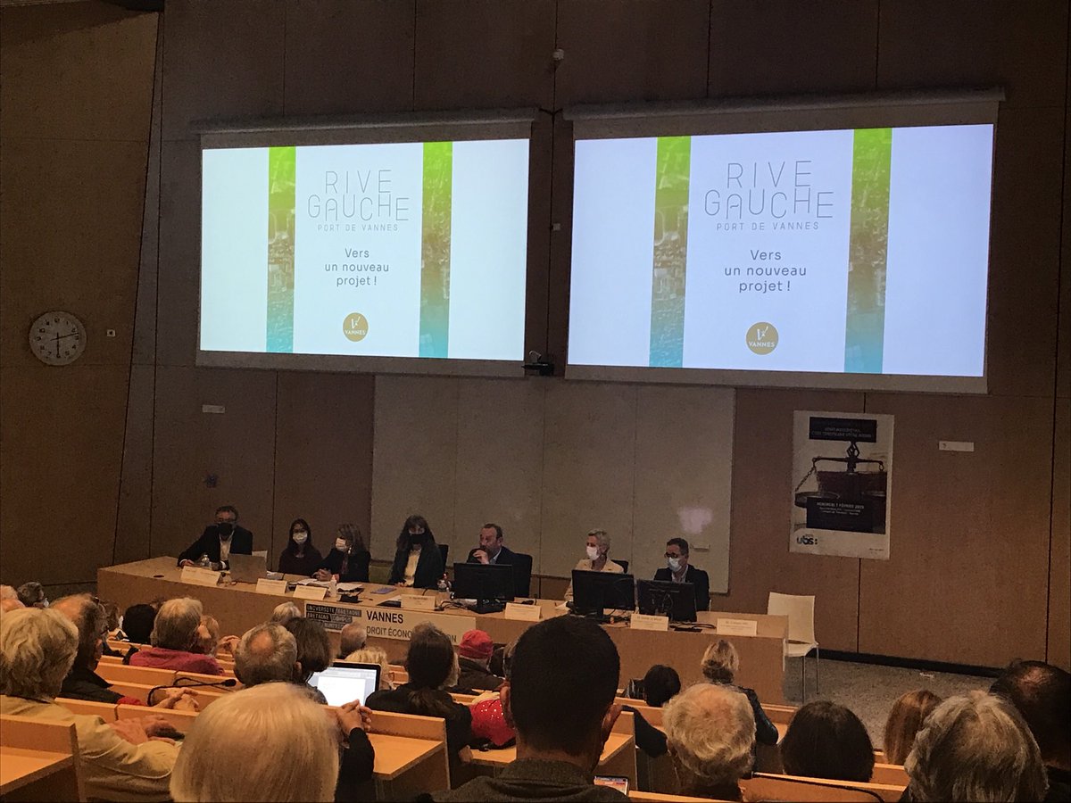 MairieDeVannes's tweet image. Réunion publique de lancement de la concertation sur le réaménagement de la rive gauche du port de #Vannes en présence de #DavidRobo