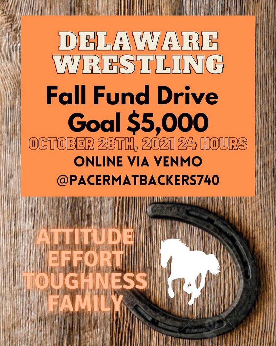 DwareWrestle740's tweet photo. Mark your calendar or give early!  Alumni always ask what can I do to give back? This is a perfect way, maybe consider donating your graduation year. Example-2001 gives $20.01, or $200.1, or if your doing really well $2001.  Thank you for supporting! https://t.co/YGPqEkVG8u