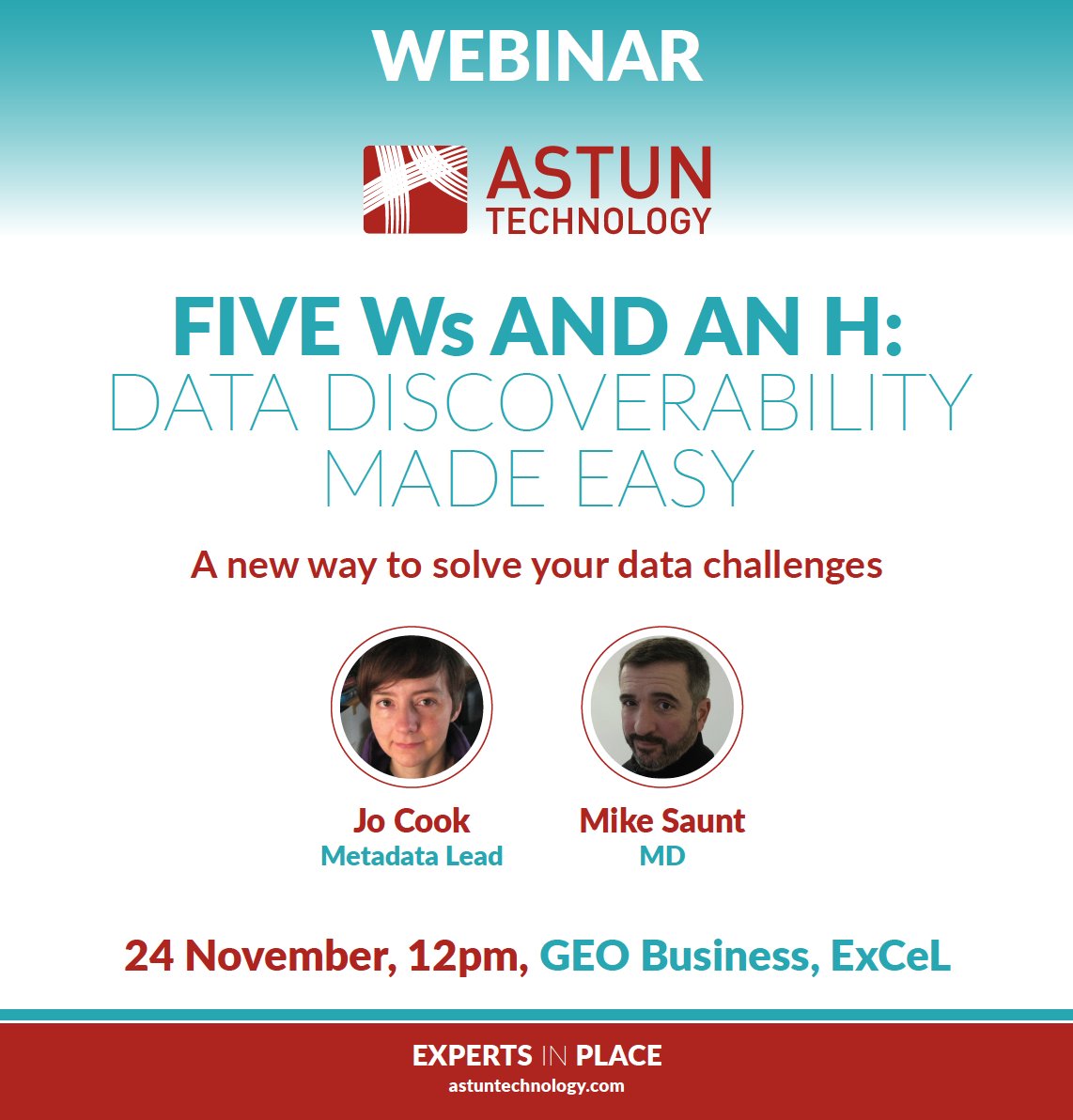 astuntech's tweet image. Are you tasked with managing growing data holdings whilst meeting the needs of multiple stakeholders? If so, join Jo and Mike at this year&apos;s @GEOBusinessShow to explore how to take control of your data and share it more widely. #GIS  #datadiscoverability bit.ly/3lA9rr2