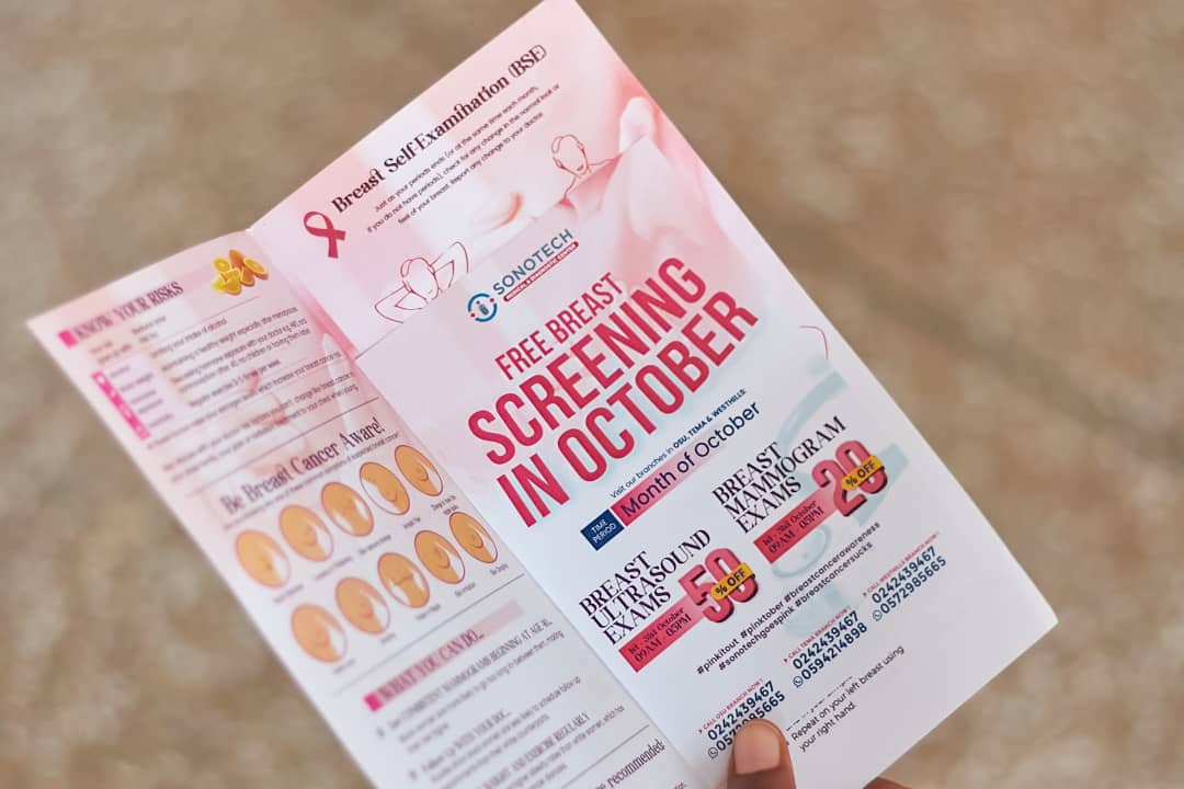 Sonotechgh's tweet photo. Our team partnered with @omytvofficial yesterday to screen the women around the community and the turnout was awesome. 
They were educated all on breast cancer and how to properly perform the self breast exams, amongst others.
#pinktober #pinkitout #sonotechgoespink https://t.co/c4MXiwELOX