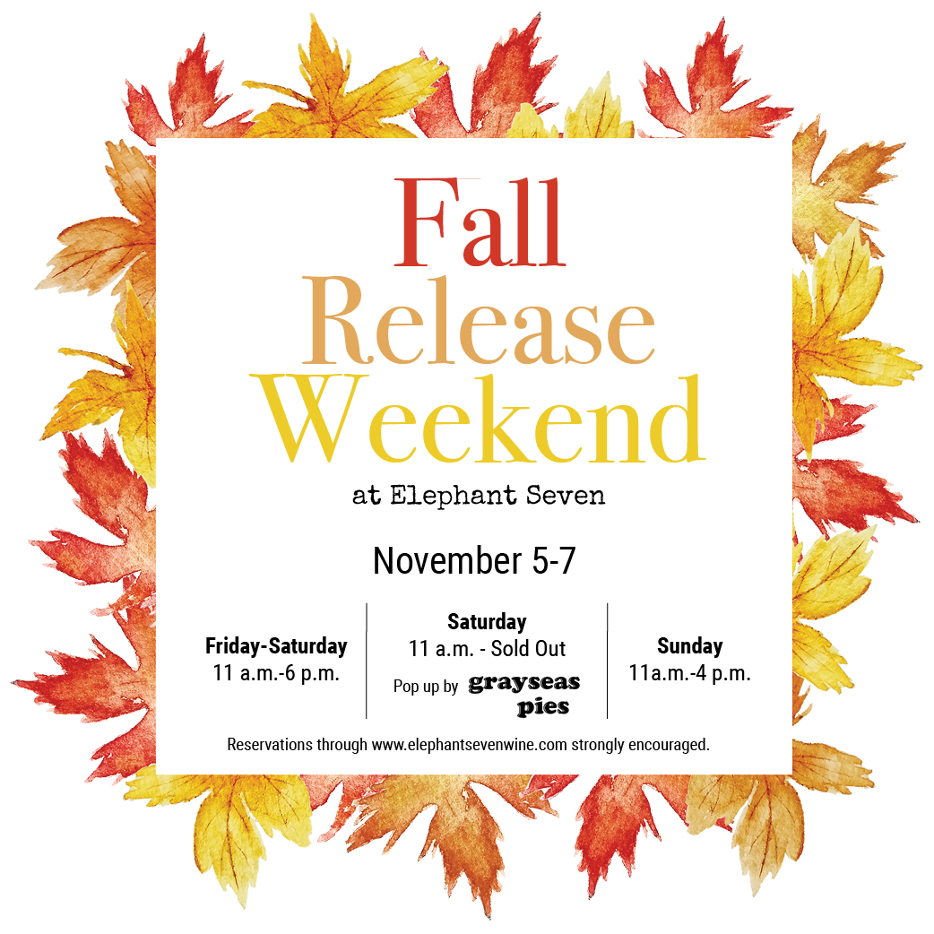 ElephantSeven's tweet image. Join us in our downtown #WallaWalla #TastingRoom for a weekend long celebration Nov 5-7. We&apos;ll be pouring 2 #newreleases including #fanfavorite 2020 #CosmicReflection! Pop up by @grayseas_pies Sat, Nov 6! Strongly encourage tasting reservations through elephantsevenwine.com.