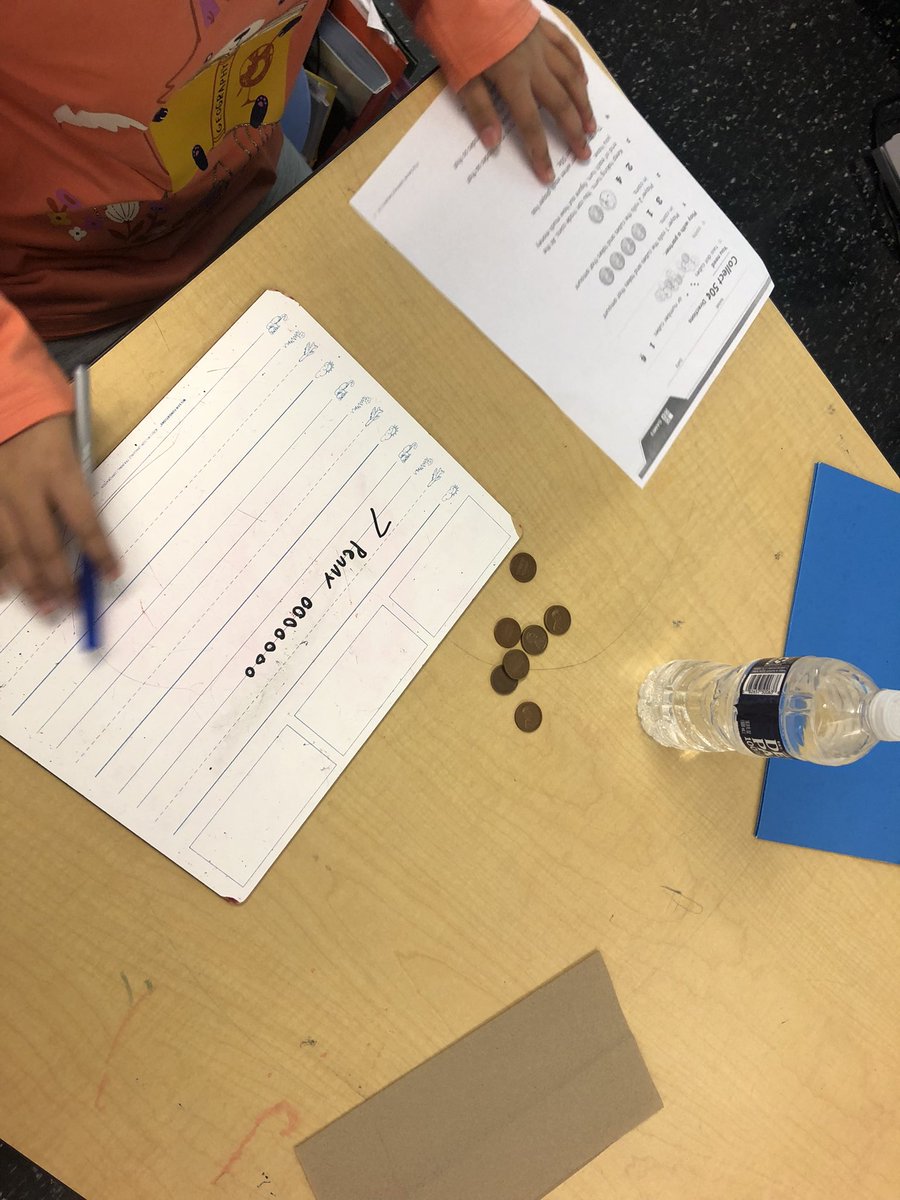 And we practiced our coin counting by collecting 50¢!