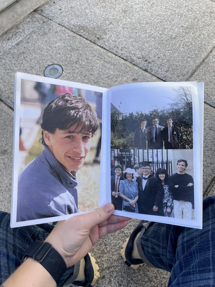izzyaewhite's tweet photo. Twitter magic required! Found on a bench in the courtyard of the Royal Academy, a memorial book dedicated to Tony Stephens. I’m certain someone will be missing this dearly, please RT so it can find its way back home. It is safe at the RA and they want to help it get home. https://t.co/YOuVRvBYgD