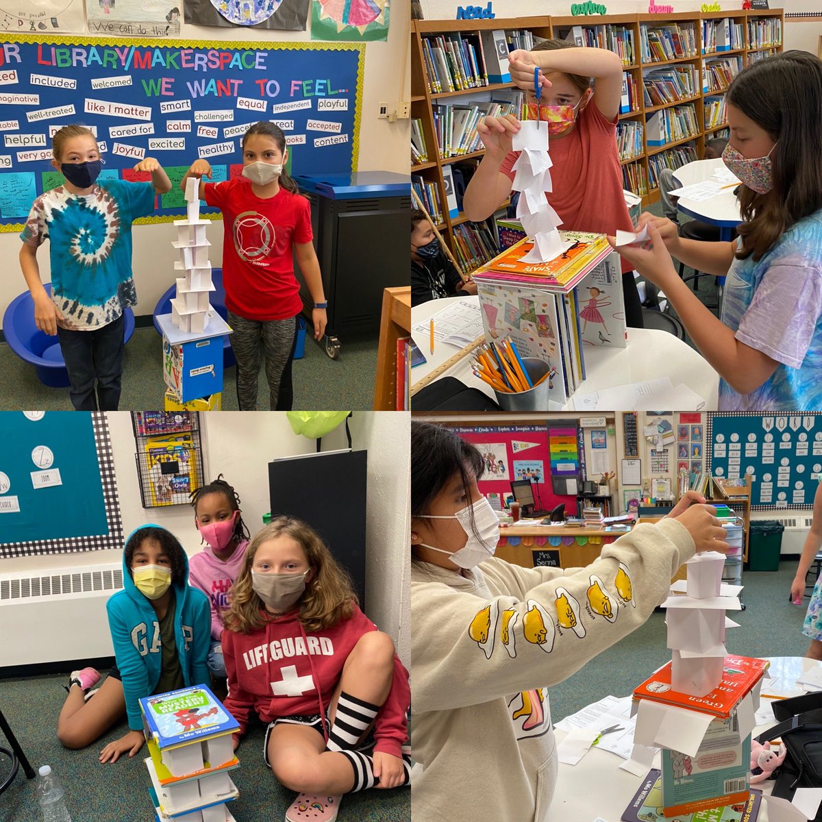 MrsLibraryMedia's tweet photo. For Hispanic Heritage Month we learned about Sonia Sotomayor. We read her story Turning Pages and learned how books motivated &amp; shaped her life, so we built towers of knowledge with books and index cards. @MacdSchool @carlyandadam #HispanicHeritageMonth #MACSTEM #mpslms #mpsct https://t.co/iJDDlgkPH0