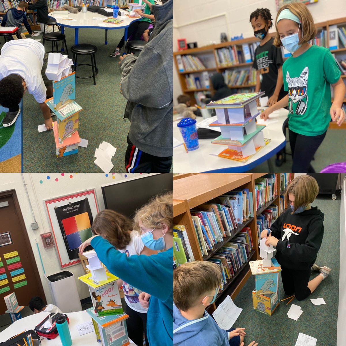 MrsLibraryMedia's tweet photo. For Hispanic Heritage Month we learned about Sonia Sotomayor. We read her story Turning Pages and learned how books motivated &amp; shaped her life, so we built towers of knowledge with books and index cards. @MacdSchool @carlyandadam #HispanicHeritageMonth #MACSTEM #mpslms #mpsct https://t.co/iJDDlgkPH0