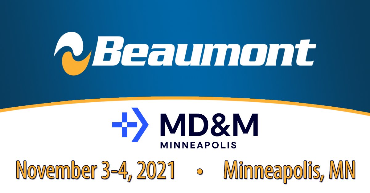We'll be on the road 🚗 again in three weeks for MD&amp;M Minneapolis. We're excited to talk plastics with you again!

#mdandmminneapolis #injectionmolding #letstalkplastics #tradeshows #Beaumontonthego