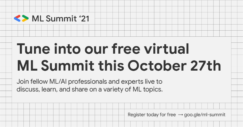 GoogleDevsNA's tweet photo. Calling all ML/AI developers! If you’re looking to expand your skills and knowledge, this year’s #GoogleDevs #MLSummit is a must-attend event for you.