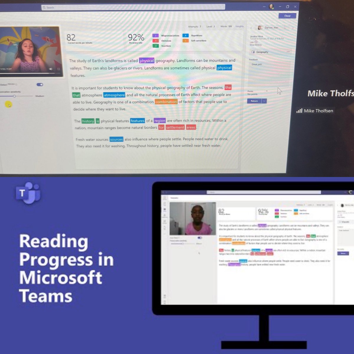 Just finished a presentation from ⁦@mtholfsen⁩ on Reading Progress-It’s Free👏🏽 in #MicrosoftTeams The data is so insightful & a time saver for teachers. Best part is students ❤️ it. Best tool out there! @⁦APSInstructTech⁩ @MicrosoftEDU⁩ ⁦@mbpcaps⁩