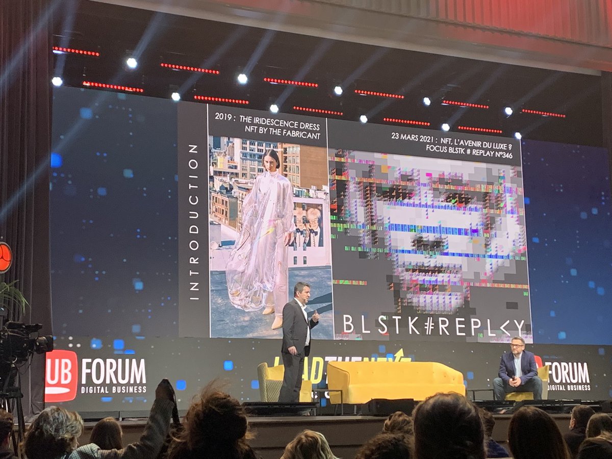 Conférence sur le phénomène des NFT qualifiés comme « l’avenir du luxe » par Stephane Galienni au <a href="/hubforum/">FORUM HUB</a> avec <a href="/emmanuelvivier/">Emmanuel Vivier</a> 

Je trouve ça fou, pas vous ? #NextEconomy #HUBFORUM #MBADMB