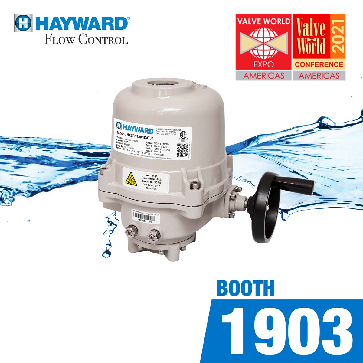Hayward's HRS Series can automate both thermoplastic and metal solutions. Head on over to booth #1903 for a full HRS Series demo. #failsafe #localcontrol #explosionproof #askhayward Valve World Americas Expo &amp; Conference George R. Brown Convention Center