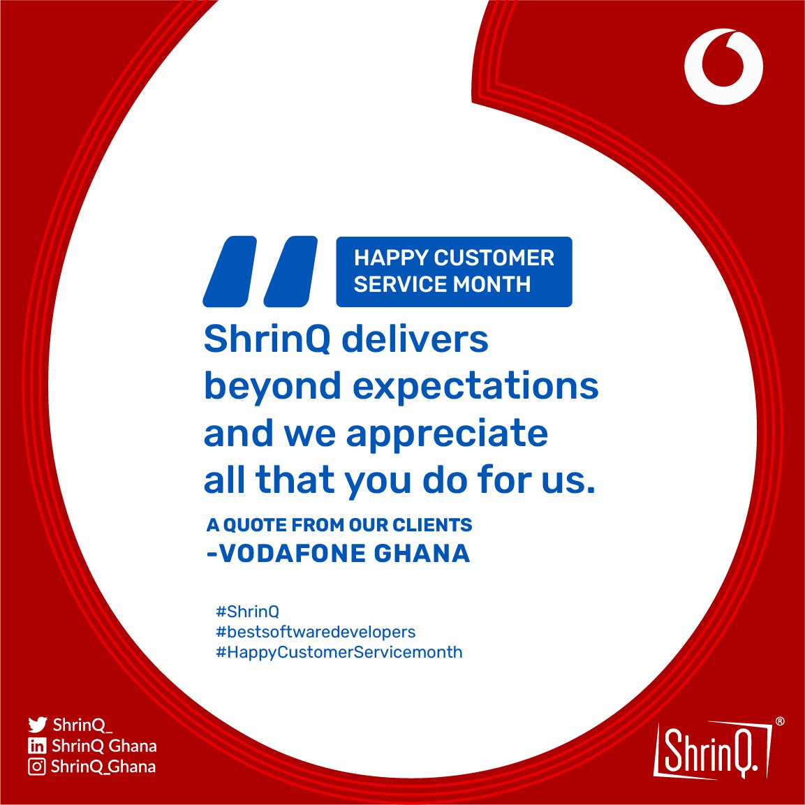 shrinqghana's tweet photo. ✨Customer Reviews✨
@vodafoneghana
#shrinqghana
#customerexperience
#softwaresolutionscompany
#softwaredevelopmentcompany
#stak
#staklite https://t.co/InI8wOCc2A