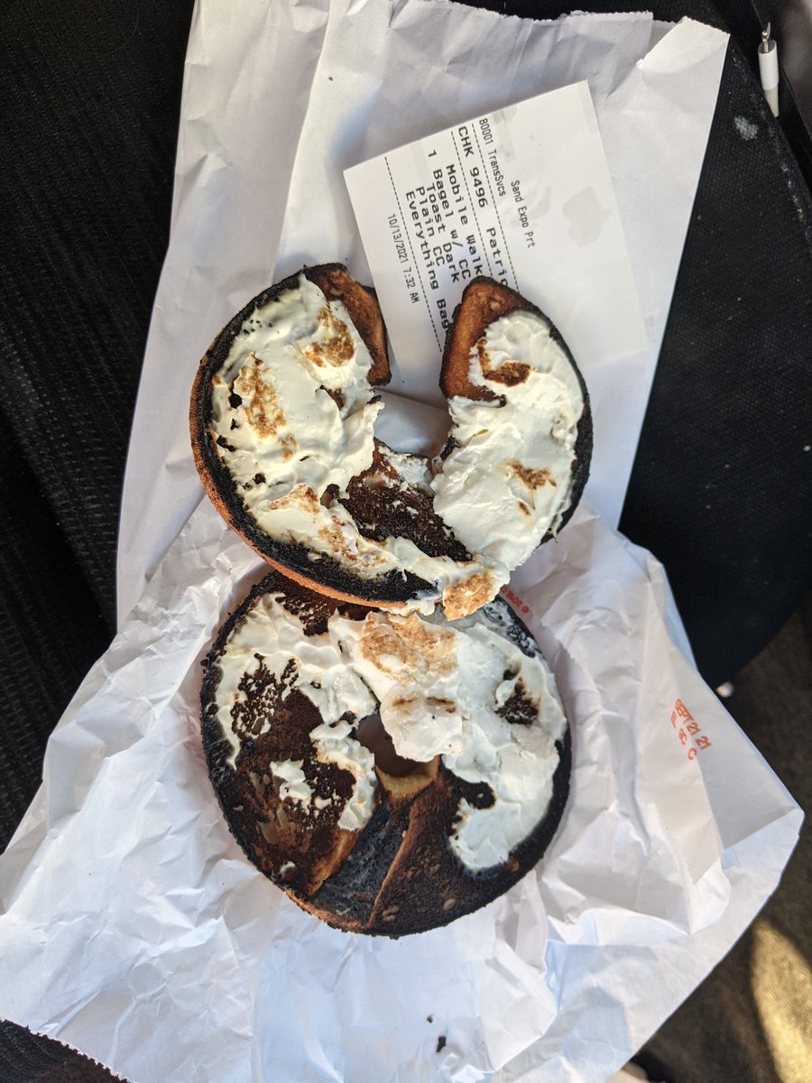 PFMcLaughlin's tweet photo. @dunkindonuts thanks for the inedible breakfast this morning. Great way to start the day! https://t.co/Zahf962Hlz