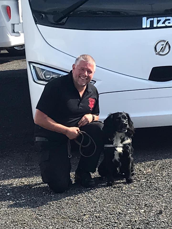 DogsHmpps's tweet photo. NDTSG dogs Boris & Bomber together with Nell from @HMP_Woodhill training to achieve #NCTAS Arms & Explosives licence - Thank you to @IrizarUK for the use of your vehicles for training. #OperationalDogs #WorkingDogs #K9 #PrisonDogs #HMPPS https://t.co/0jNEpaRUCW