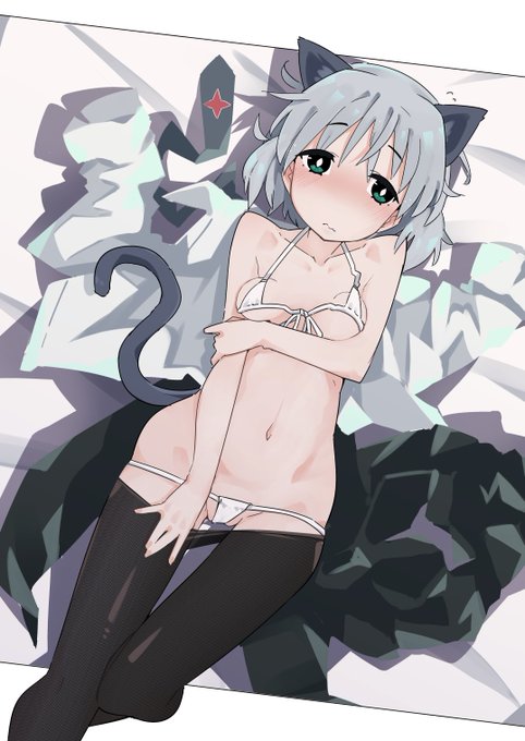 マイクロビキニのサーニャちゃんをお題に頂き
しげきっくす先生@shigekix501
とアートトレードをさせていただきました! 