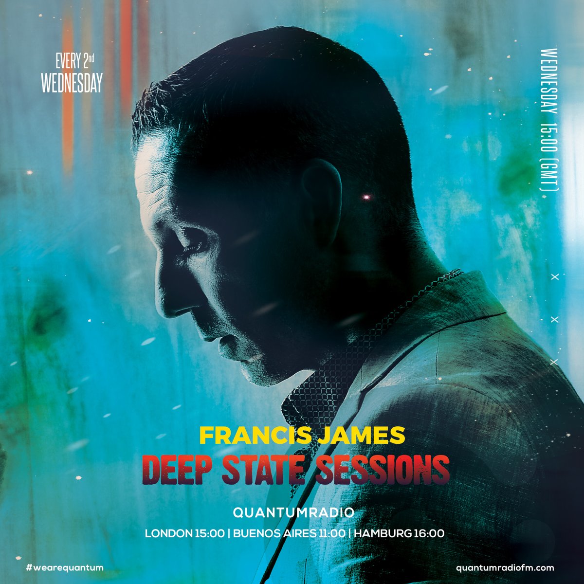 DJFrancisJames1's tweet photo. TUNE into Deep State Sessions Today on Quantum Radio!

When: 14:00 (CET)
Where: https://t.co/67fks80NFN

@quantumradiofm #progressivehouse @R3sonanceEvents https://t.co/8NSk5liZUS