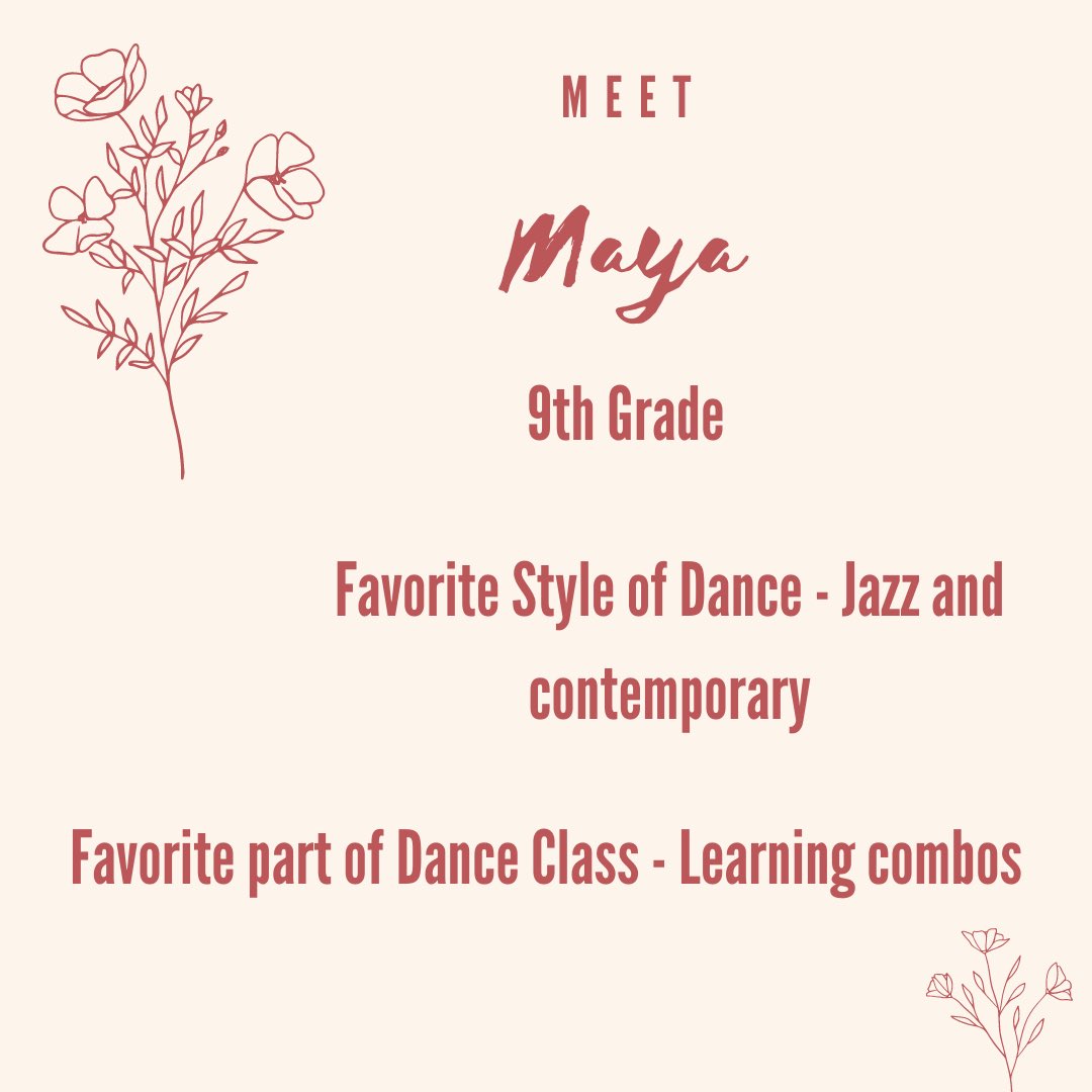 rouse_dance's tweet photo. Congratulations Dance Student of the Week, Maya!! https://t.co/SZE83bCjSu