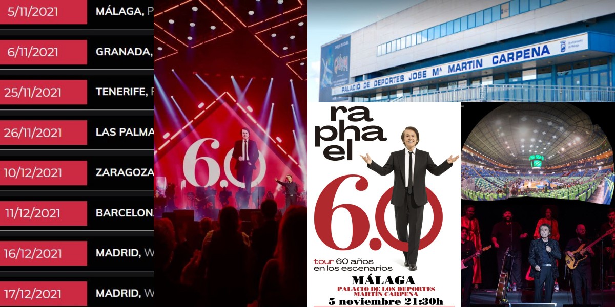 <a href="/RAPHAELartista/">𝗥𝗔𝗣𝗛𝗔𝗘𝗟</a> Date prisa en una cita con el gran <a href="/RAPHAELartista/">𝗥𝗔𝗣𝗛𝗔𝗘𝗟</a>  en Viernes el 📌5 NOV de 2021 en MÁLAGA, del Palacio de los Deportes "José María Martín Carpena" , ¡Será una noche para el recuerdo!  Entradas aquí mtr.cool/cczurrlpjv .#MDYE #EventosMálaga #Málaga