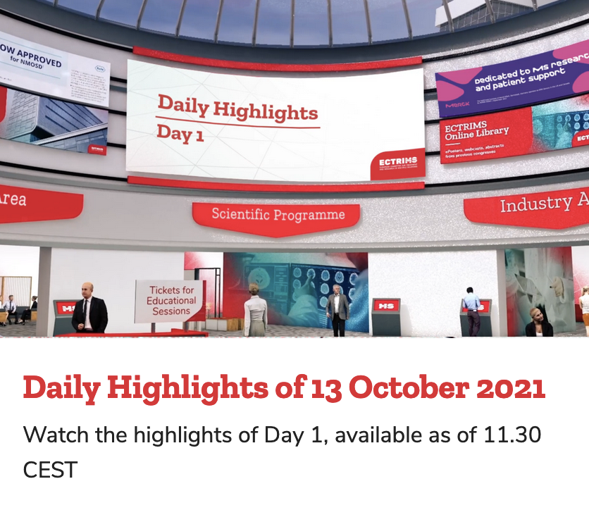 ECTRIMS's tweet photo. #ECTRIMS2021 Daily Highlights

Watch some of the daily highlights suggested for you by members of the Local Organising Committee. Each day new topic highlights are available here! 

👉 ECTRIMS TV 👉 Daily Highlights

https://t.co/yXV7YDGBPT https://t.co/9QF2sZY5Hy