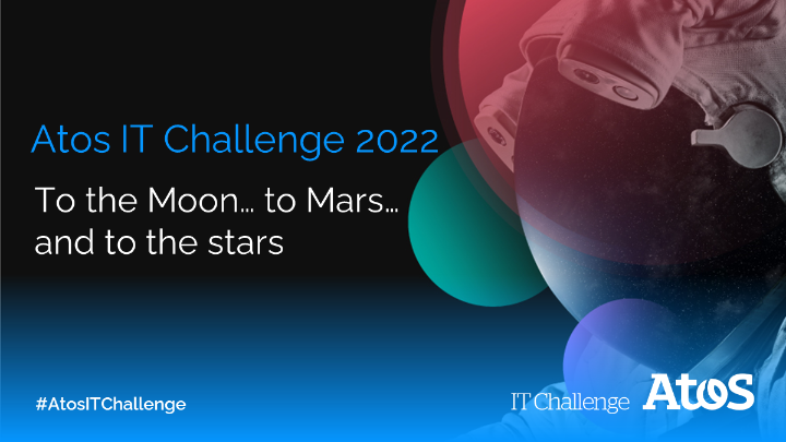 🚀 Registrations for #AtosITChallenge 2022 are open! This year’s theme “To the Moon, to Mars, to the Stars” will explore how we can utilize data captured in #Space. All students enrolled at university or in an engineering school can participate at atositchallenge.net