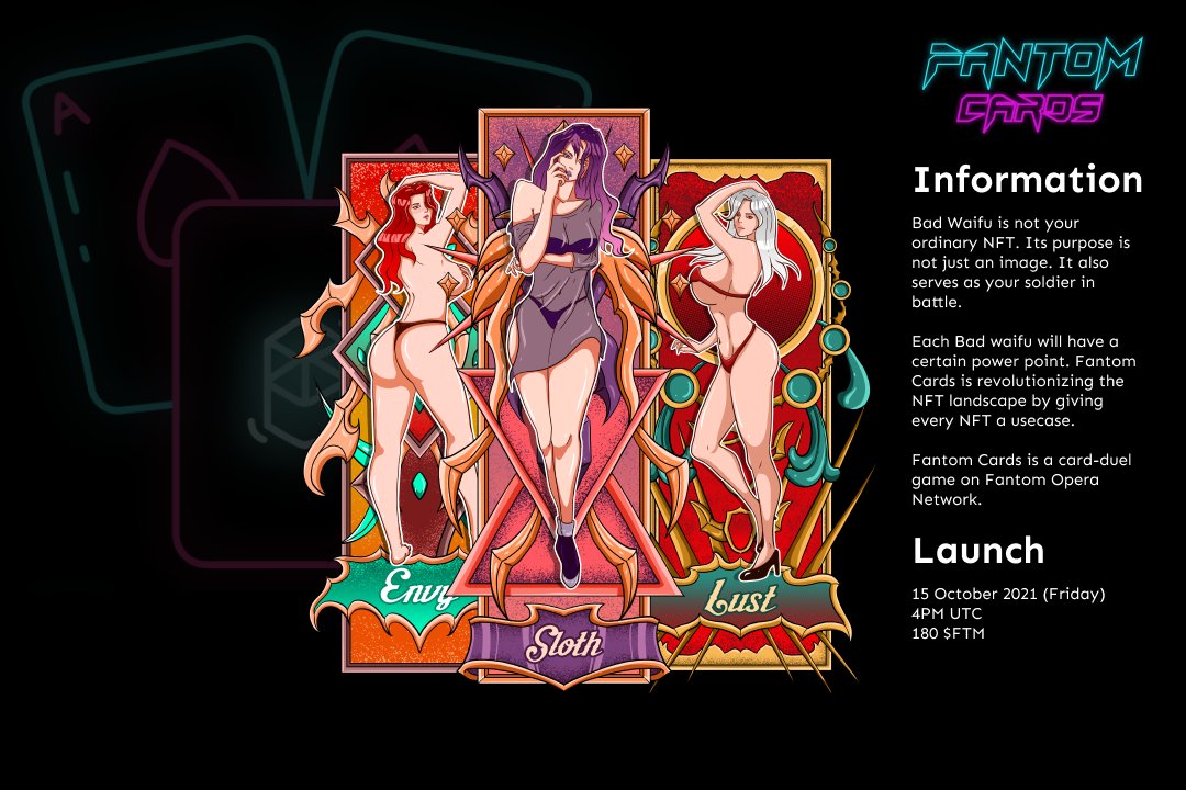 NFTDuelz's tweet photo. 🥳New Giveaway 🥳

Fantom Cards is revolutionizing the NFT landscape by giving plain images a use case, say no more to no use case digital image. ♥️

Win 2 @BadWaifuCards + $100 FTM

1. Follow
2. RT + 2 Friends
3. Join Discord (Bio)

#NFTGaming #NFTGiveawayParty #NFTgiveway https://t.co/CGrRDPpcZq