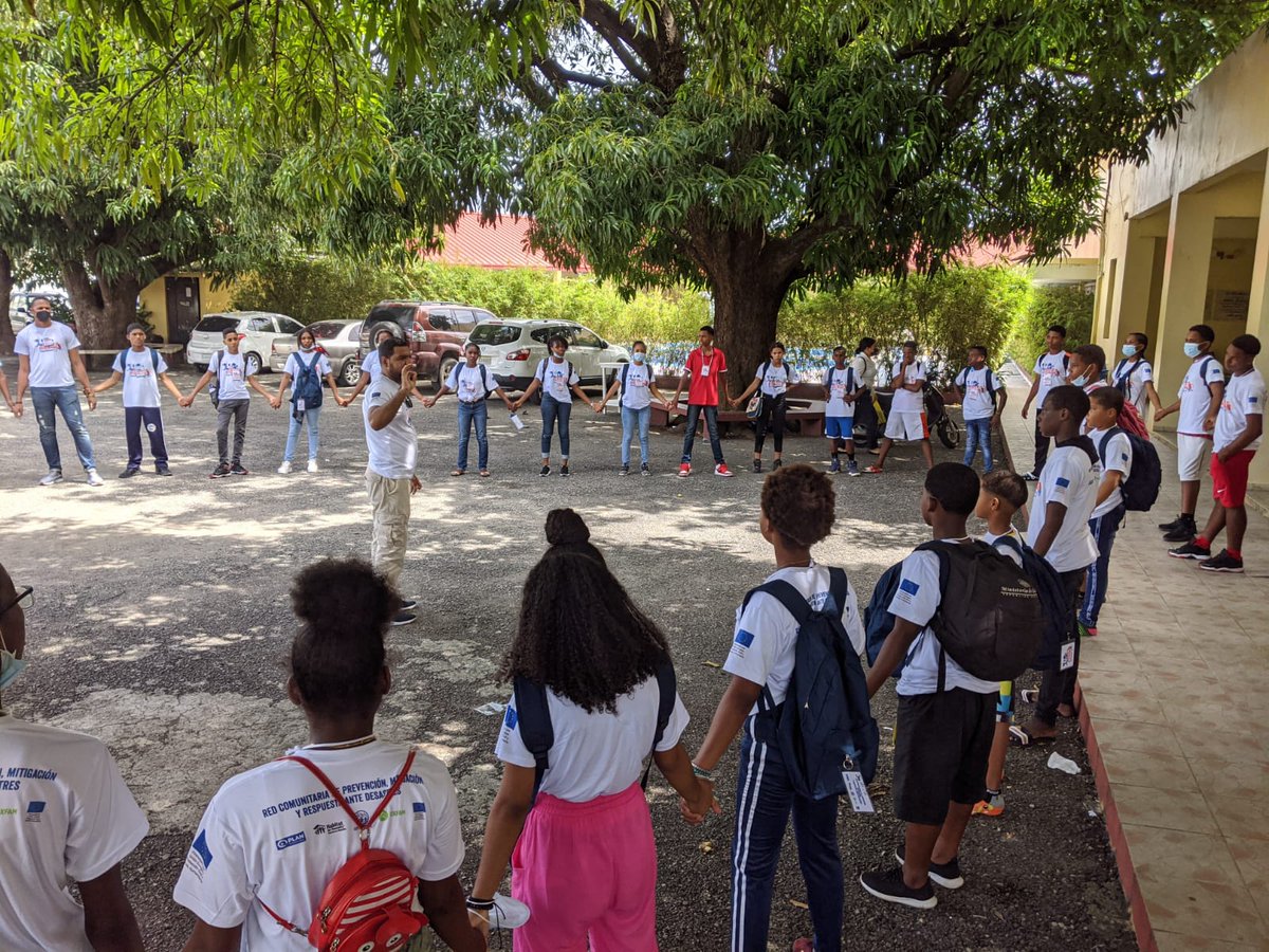 ECHO_LatAm's tweet photo. The Caribbean region is suffering more frequent and intense natural hazards. Learning what to do when they strike is life-saving.

With EU funds @Plan_RD works in schools in the Dominican Republic to ensure children know what to do in case of natural hazards.

#DRRDay https://t.co/2yTfNVlQmU