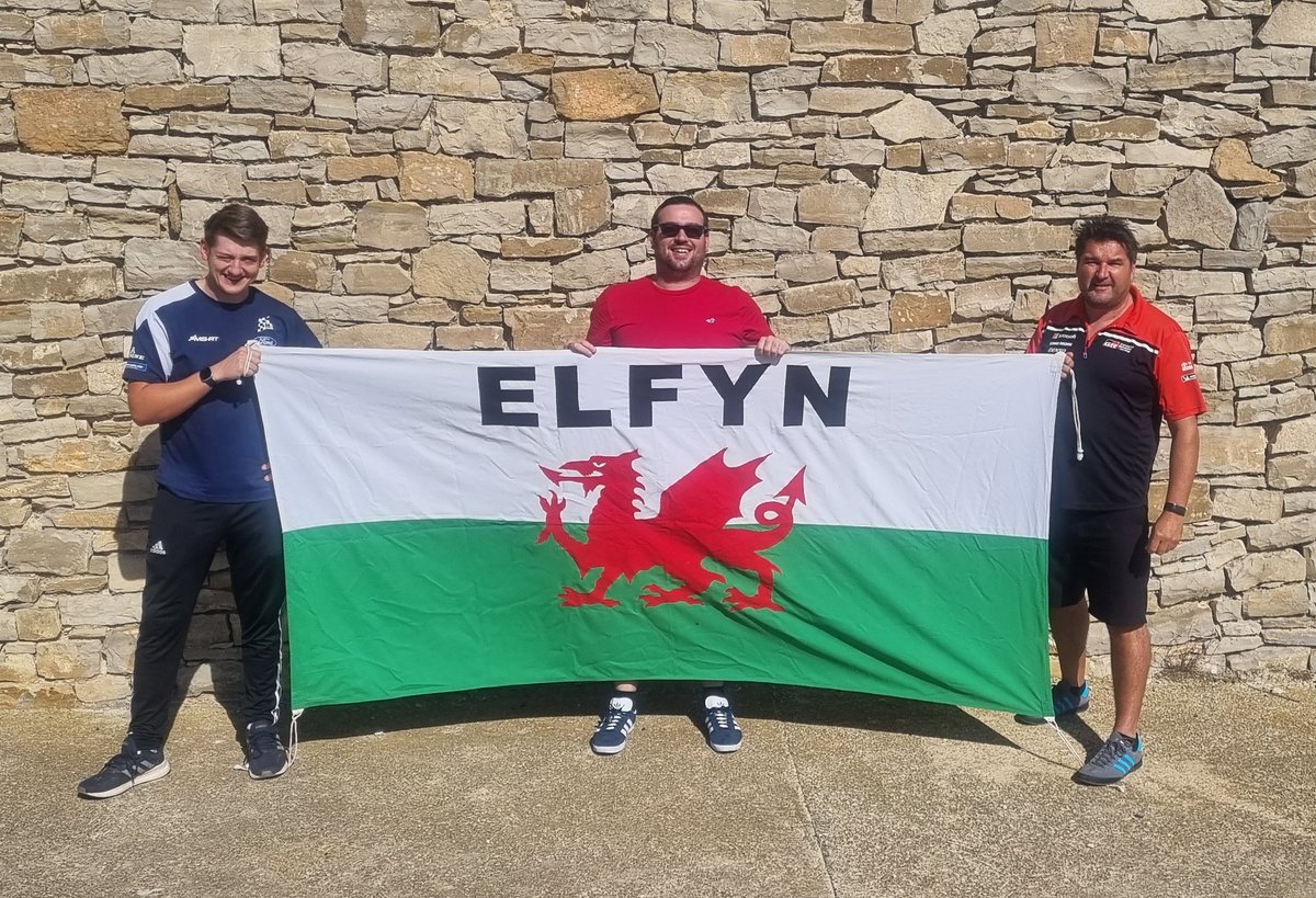 All ready for <a href="/RallyRACC/">RallyRACC</a> cheering on <a href="/ElfynEvans/">Elfyn Evans</a> and <a href="/scottmartinat/">Scott Martin</a>   <a href="/TGR_WRC/">TOYOTA GAZOO Racing WRT</a> <a href="/OfficialWRC/">FIA World Rally Championship</a> <a href="/Becsywecsy/">Becs Williams</a>