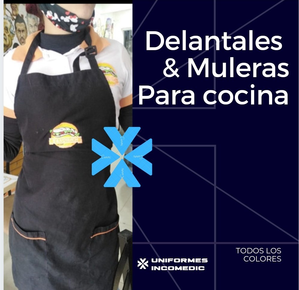 incomedic's tweet photo. 🚩Te ofrecemos Delantales &amp; Muleras excelentes para el área de la cocina, te la ofrecemos todos los colores, con o sin bordado.
#uniformesincomedic
#delantales #incomedic
#antifluido https://t.co/lH0eJupPdh