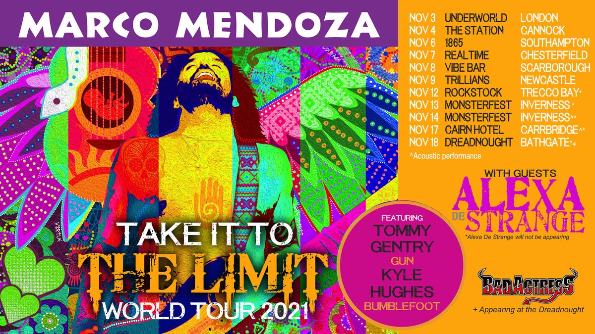 MMH_Radio's tweet photo. @CasaMendoza2012 'Take It To The Limit World Tour 2021
Featuring #TomGentry Of @gunofficialuk &amp; @KyleHughesDrums From @bumblefoot

With Special Guests @ALEXADESTRANGE &amp; @badactressband

Get Tickets Via 
https://t.co/J25rSfDRLx https://t.co/xNz8hxrhAd